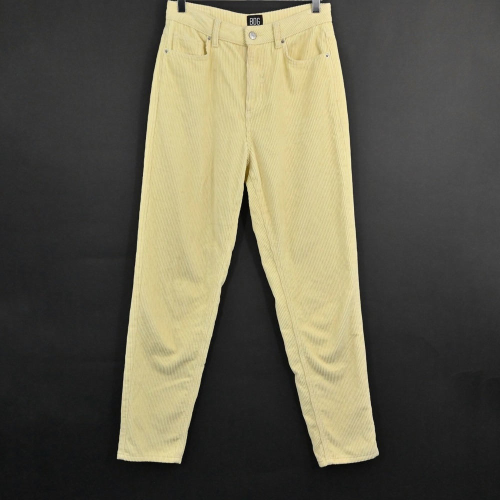 Urban Outfitters BDG Corduroy Pants Womens Size 27 Butter Yellow Mom High Rise